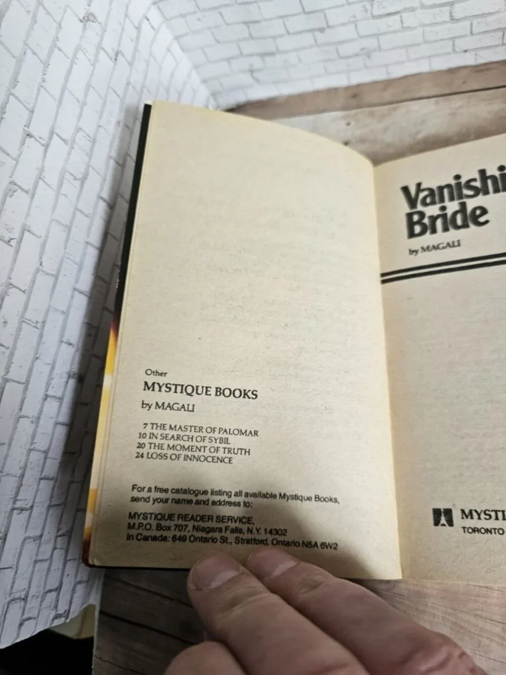 Vintage Vanishing Bride Magali Mystique Intro Copy 1 Gothic Paperback Rare